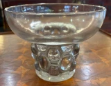 René Lalique Beautreillis Vase No.989 Black & Clear Designed Glass c1927 Signed