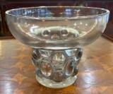 René Lalique Beautreillis Vase No.989 Black & Clear Designed Glass c1927 Signed