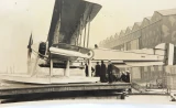 RARE WW1 1916 RAF Official Photograph. Flying Boat Carrying Torpedos.