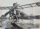 RARE WW1 1918 "R.N.A.S. Short Seaplane N1367, Damaged by Fire" Official Photo