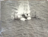 RARE WW1 1918 RAF Official Photograph. Bi-Plane Crashing / Landing in The Sea