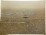 WW1 1918 "British Naval Fleet off Frisian Islands" RAF Official Aerial Photo.