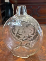 René Lalique Deux Moineaux Vase No.911 Grey Patina c1920 Signed R. Lalique