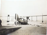 WW1 1918 R.A.F. Official Photograph. Landing Flying Boat in Rough Sea, Yarmouth