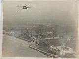 WW1 1918 "R.A.F. Flying Boat Taking Over Photo Ostend, Belgium" Official Photo
