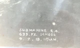 WW1 1918 RAF Official Photograph Taken at 500ft. "Submarine E4"