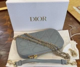 Christian Dior Lady Dior Call’in Dior Phone Holder Cloud Blue Cannage Lambskin