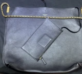 Saint Laurent YSL Sac Hobo Chain Black Leather Shoulder Bag Receipt 634804 11C0W