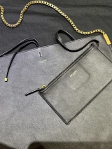 Saint Laurent YSL Sac Hobo Chain Black Leather Shoulder Bag Receipt 634804 11C0W