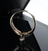 Vintage 14k Gold Marquise & Briliant Cut 0.42cttw Diamond Ring SZ O Val $3950