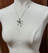 Vintage Handmade 14k White Gold Diamond Astrology Pendant 3.28ct Centre V $35710