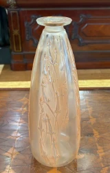René Lalique Quatre Groupes de Lézards Vase No. 898 c1912 Frosted Sepia Glass