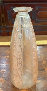 René Lalique Quatre Groupes de Lézards Vase No. 898 c1912 Frosted Sepia Glass