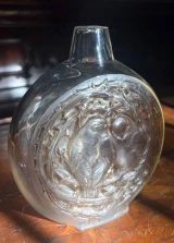 René Lalique Deux Moineaux Vase No.911 Sepia Patina c1920 Signed R. Lalique