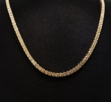 Impressive 21.63ct Fancy Yellow Diamond Set 18k Gold 42cm Necklace Val $71695