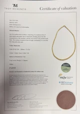 Impressive 21.63ct Fancy Yellow Diamond Set 18k Gold 42cm Necklace Val $71695