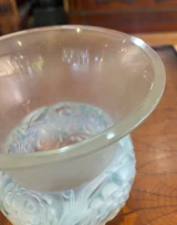 René Lalique Renoncules Buttercups Vase No.1044 Opalescent Blue Patina 1931