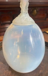 René Lalique Tourterelles Vase No.963 Opalescent Glass c1925 Signed France