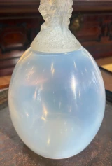 René Lalique Tourterelles Vase No.963 Opalescent Glass c1925 Signed France