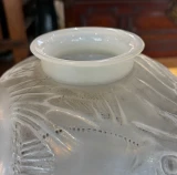 René Lalique Poissons Vase No. 905 Opalescent Glass c1921 Signed R. Lalique