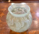 René Lalique Le Mans Vase No.1074 Celadon Green c1931 Signed R. Lalique
