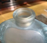 René Lalique Sirènes Vase No.883 Blue Patina Frosted Glass c1920 35cm
