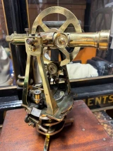 Antique Troughton & Simms London Brass Theodolite T.F. Wiesener Sydney c.1890