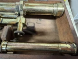 Antique c.1840s Troughton & Simms London Brass Surveyors Level Compass Boxed