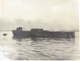 WW1 c1918 2 x RAF Official Photographs. F2A Fighter + Lighter Barge.