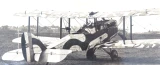 WW1 c1918 2 x RAF Official Photographs. F2A Fighter + Lighter Barge.