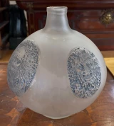René Lalique Quatre Masques Vase No.878 Frosted Glass c1911 Signed R Lalique