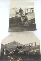 2 x WW1 1916 RAF Large Official Photographs. Mail Being Loaded onto Plane.