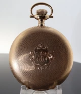 c.1911 Elgin 312 16s 15 Jewel 14K Gold Hunter Pocket Watch- Fancy Pink Dial