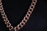 Antique Chester 1915 9ct Rose Gold T Bar Graduated Fob Chain 51.6g Marker P & M