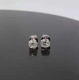 Vintage 18k White Gold 2.09cttw G Si Brilliant Cut Diamond Studs Val $29790