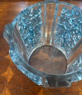 Rene Lalique "Quatre Panneaux" Vase No. 10920 Blue Patinated Glass c1933