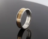 Tiffany & Co. Platinum & 18k Yellow Gold Milgrain Wedding Band Ring Size T 9.79g