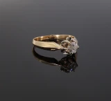 Vintage 18K Yellow Gold 0.48ct H Vs Brilliant Cut Diamond Ring S Val $5290