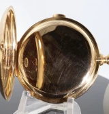 Zenith c.1920 18ct Gold Hunter Chronograph Pocket Watch 107g Rare Racing Dial