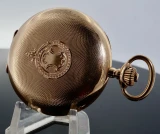 Vintage 1913 IWC Schaffhausen 14K Gold Full Hunter Pocket Watch 89.7g - Serviced