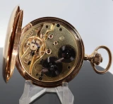Vintage 1913 IWC Schaffhausen 14K Gold Full Hunter Pocket Watch 89.7g - Serviced