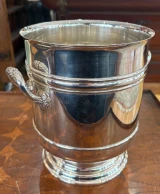 Vintage Christofle France Silver Plated Champagne Wine Cooler Twin Handle 23cm