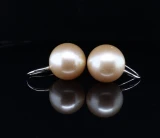 Vintage 16mm-16.5mm Golden South Sea Pearl 18K Drop Earrings 13.6g Val $8125