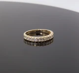 Vintage 1.33ct H VVS Carre Cut Diamond 18K Gold Band Ring Size P1/2 Val $7475