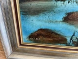 Pro Hart (1928–2006) The Death of Cook C.1968 Framed 92cm x 67cm