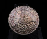 Graded UNC Downie's 1966 50c Round Coin 80% Silver AF929 (Rainbow Toning) #3