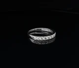 A Platinum & 0.50ct VS Diamond Set Ladies Band / Ring Size M Val $2030