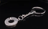 Vintage Alfred Dunhill Sterling Silver Gilt Key Ring Guilloché Hallmarked