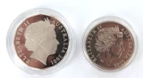2001 Australian UNC Federation 20c Victoria & 50c Queensland in Perspex Cases