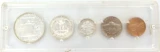1961 American / USA UNC 5 Coin Set in Original Perspex Sleeve.